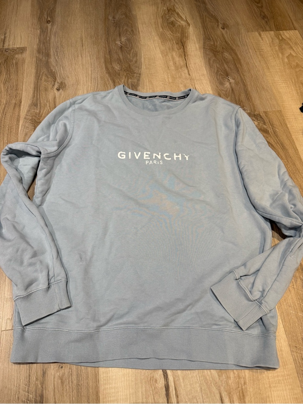 Givenchy Light Blue Logo Crewneck Sweatshirt - Picture 2 of 6